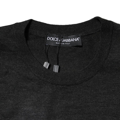 Dolce & Gabbana Gray Cashmere Crew Neck Sweatshirt Sweater