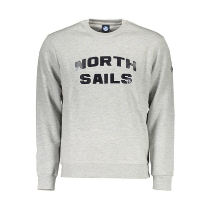 North Sails Gray Cotton Men Sweater