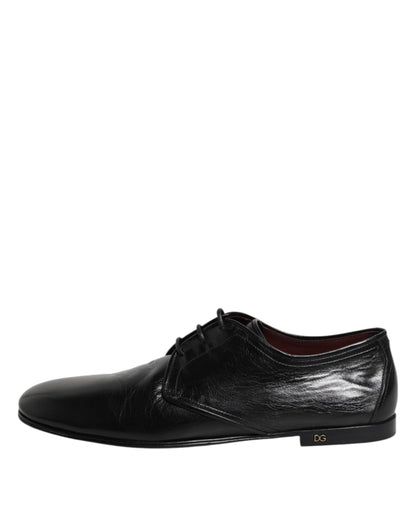 Dolce & Gabbana Black Leather Lace Up Derby Dress Formal Shoes