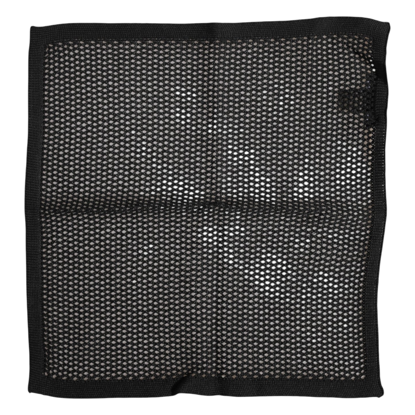 Dolce & Gabbana Black Patterned Cotton Square Foulard Scarf