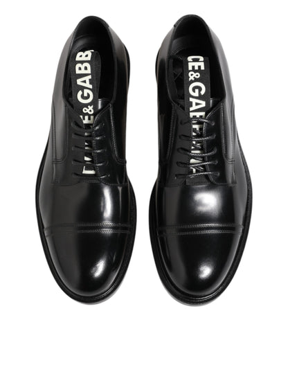 Dolce & Gabbana Black Leather Dress Lace Up Men Formal Shoes