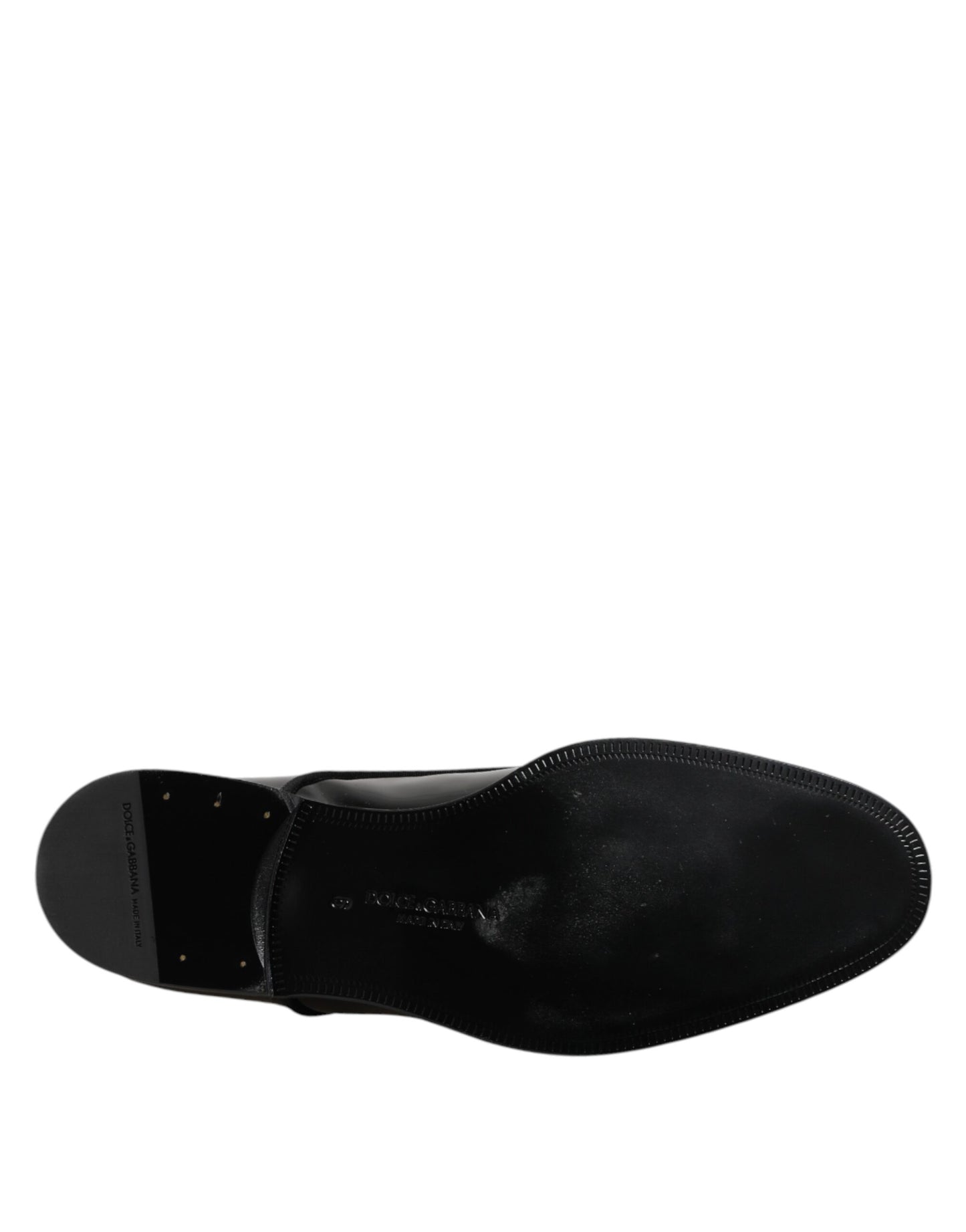 Dolce & Gabbana Black Patent Leather Derby Formal Dress Shoes