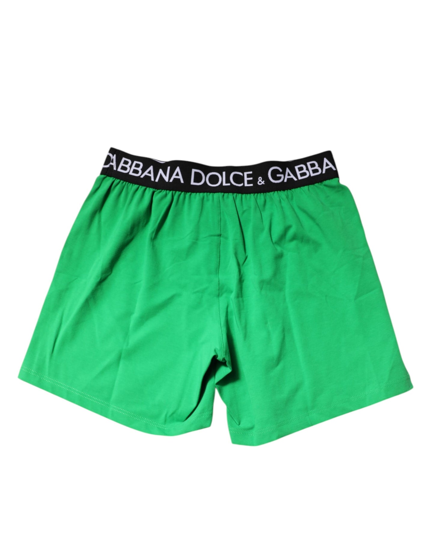 Dolce & Gabbana Green Cotton Regular Boxer Shorts Underwear