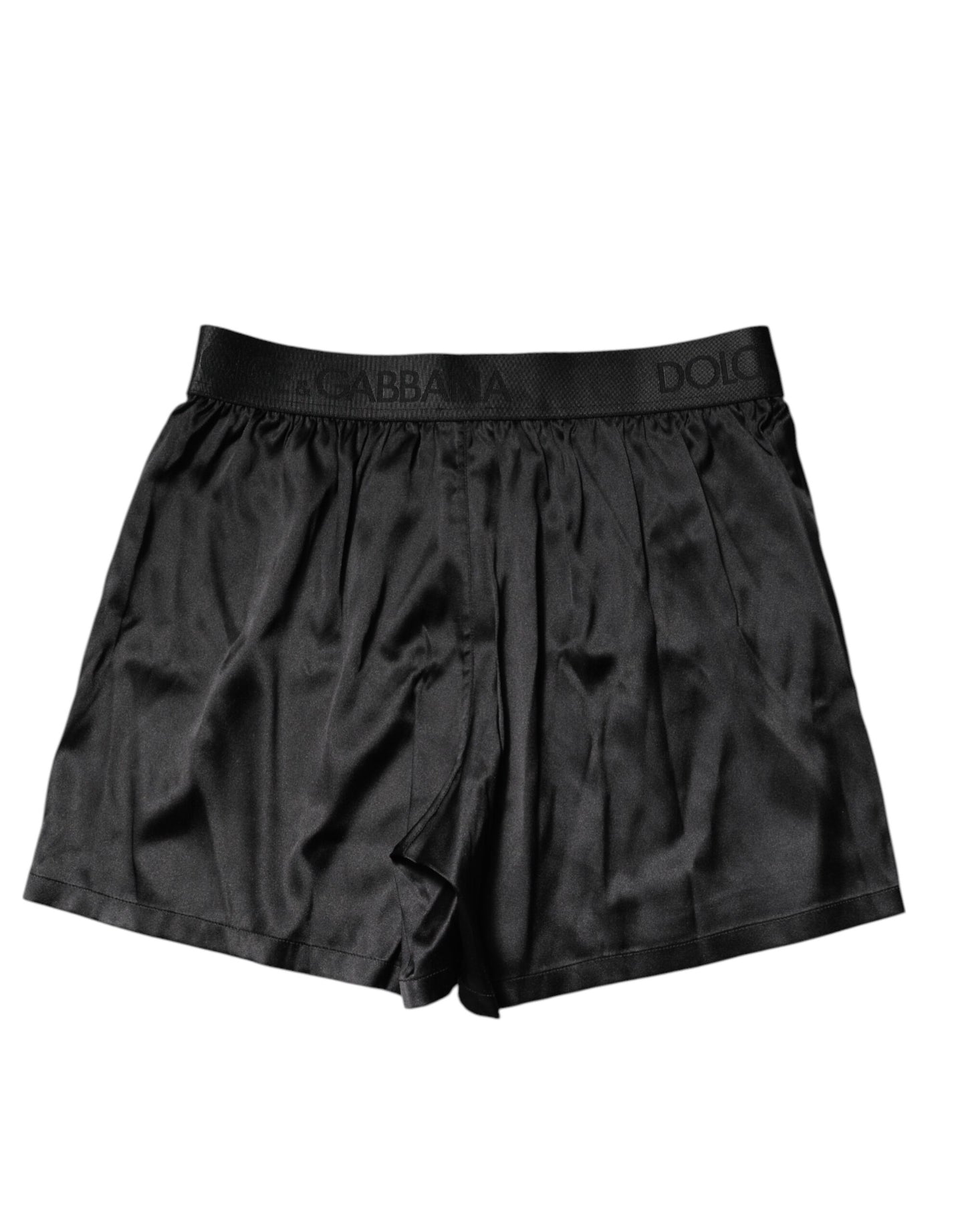 Dolce & Gabbana Black Logo Waist Regular Boxer Shorts Underwear