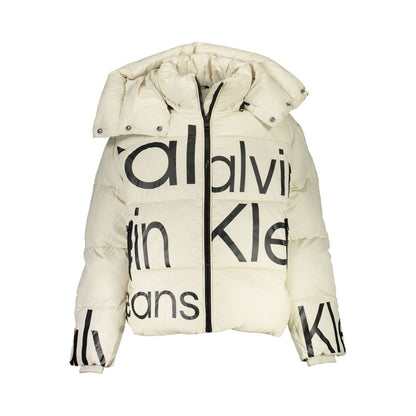 Calvin Klein Beige Polyester Jackets & Coat