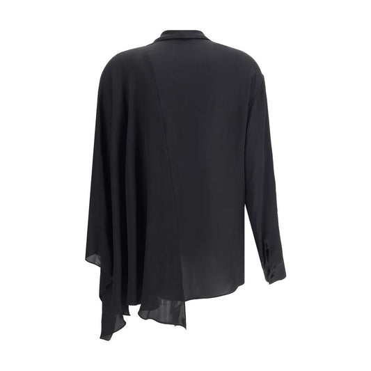 Balenciaga Black Silk Blouse