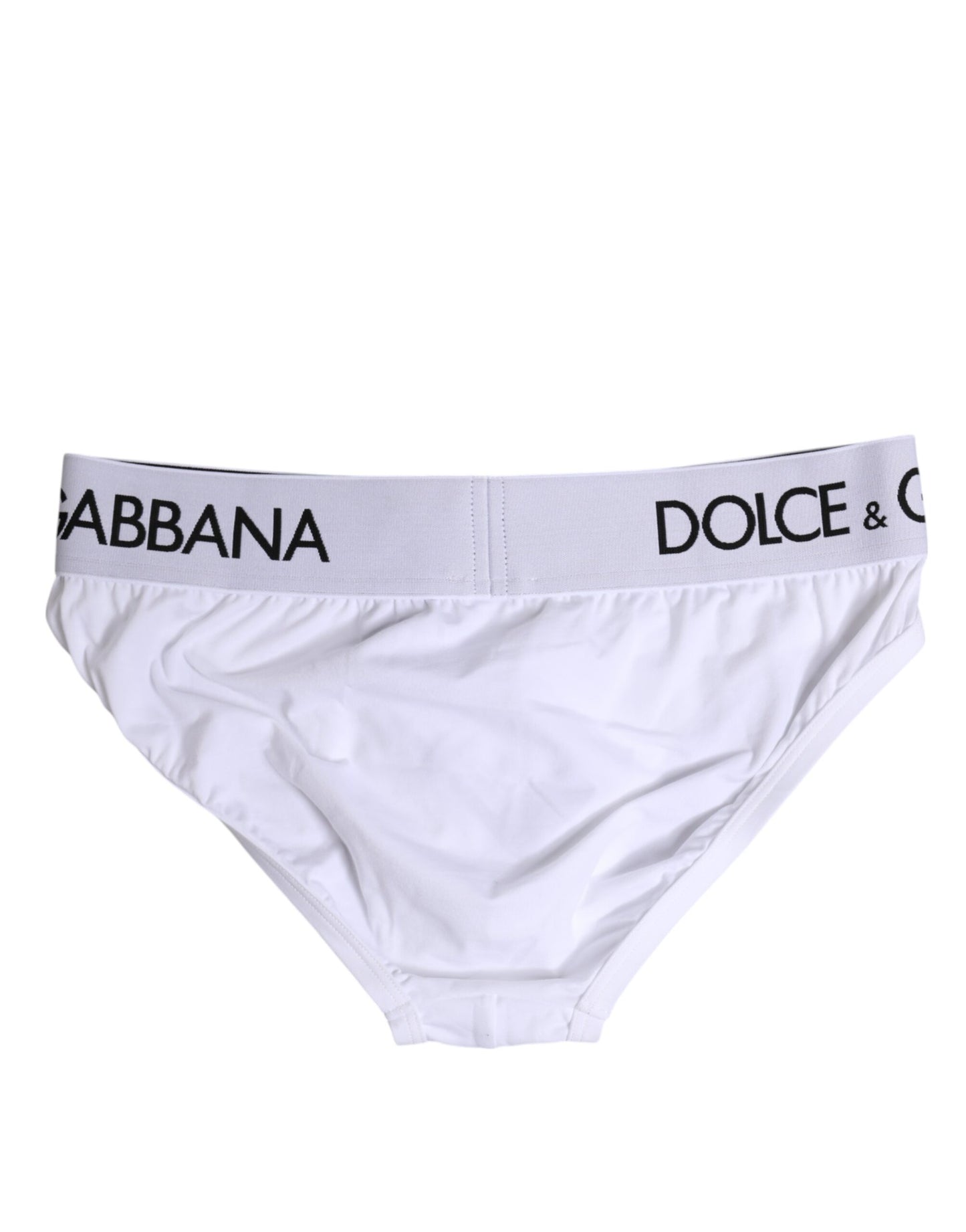Dolce & Gabbana White Cotton Stretch Regular Brief Underwear