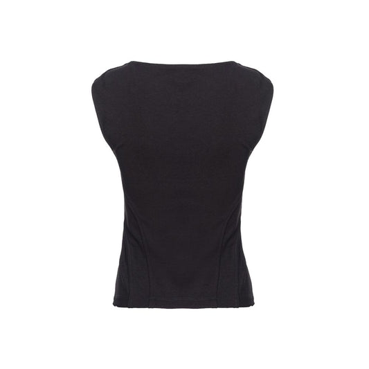 PINKO Black Viscose Women Top