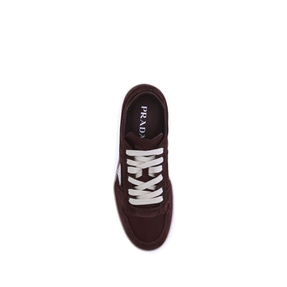 Prada Bordeaux Calf Leather Bos Taurus Low Top Sneakers