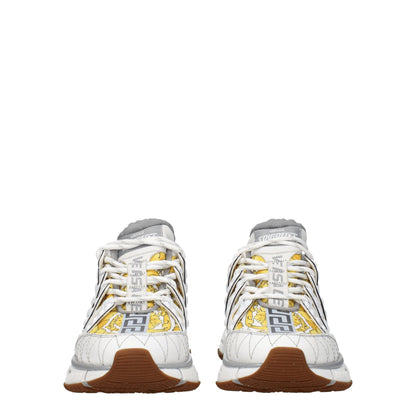 Versace White Fabric Athletic Sneakers