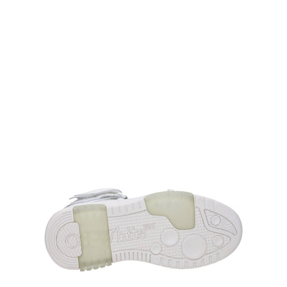 Off-White White Leather High Top Sneakers