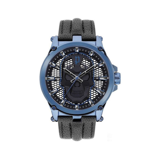 Police Black Leather Dress Watch