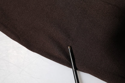 Dolce & Gabbana Brown Silk Crew Neck Short Sleeves T-shirt