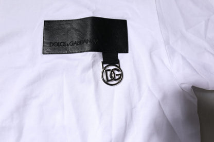Dolce & Gabbana White Logo Crew Neck Short Sleeves T-shirt