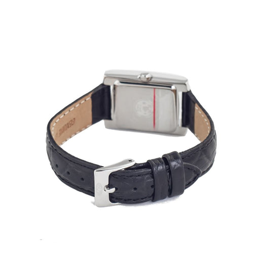 Time Force Black Leather Dress Watch