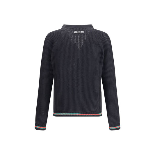 Gucci Black Cotton Cardigan