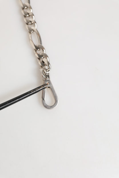 Dolce & Gabbana Silver Tone Brass Chain Lobster Clasp DG Logo Bracelet