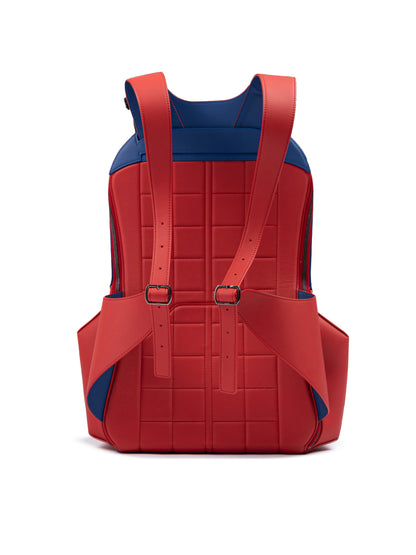 Ferrari Red Leather Technical Backpack