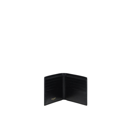 Saint Laurent Black Calf Leather Bos Taurus Wallet