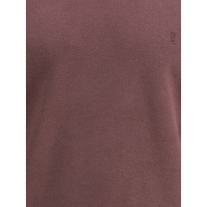Saint Laurent Bordeaux Cotton Sweatshirt