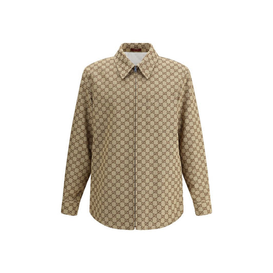 Gucci Brown Cotton Jackets And Coat