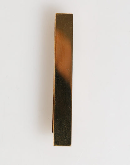 Dolce & Gabbana Gold Tone Brass Logo Branded Men Accessory Tie Clip Bar