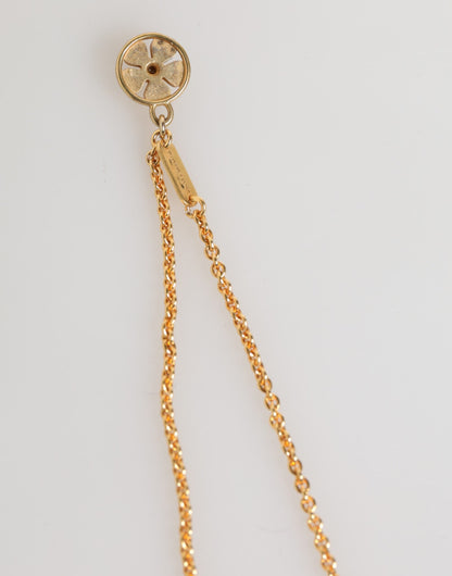 Dolce & Gabbana Gold Medallion Metal Chain Charm Men Pendant Necklace