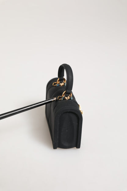 Dolce & Gabbana Black Silicone Devotion Heart Cover Hand Bag Airpod Case