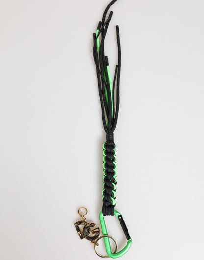 Dolce & Gabbana Polyester Multicolor Tape String DG Logo Keychain Keyring