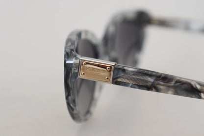 Dolce & Gabbana DG4194 Gray Acetate Logo Plaque Cat Eye Lens Sunglasses