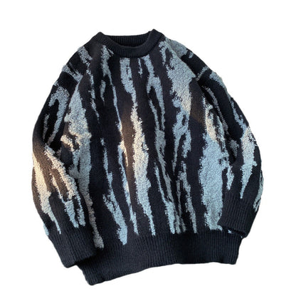 High Street Zebra Pattern Brocade Sweater