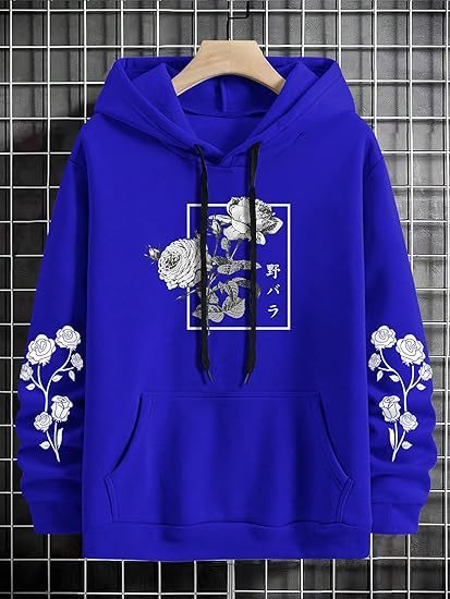 Fashion New Rose Print Casual Sweatshirt