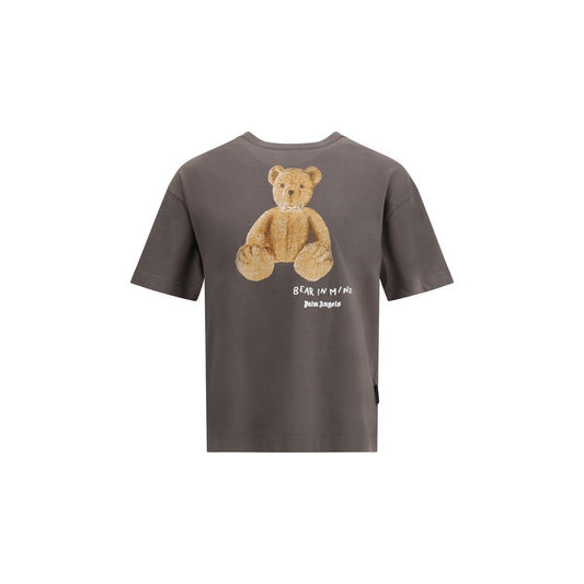Palm Angels Gray Cotton T-Shirt
