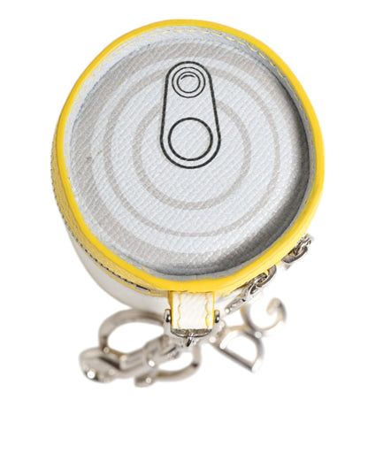 Dolce & Gabbana Amore Leather Yellow Bag Charm Coin Case Keychain Keyring