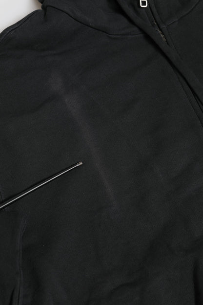 Dolce & Gabbana Black Logo FullZip Hooded Sweatshirt Sweater