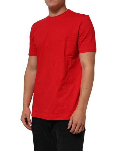 Dolce & Gabbana Red Goodluck 2023 Cotton Crew Neck T-shirt
