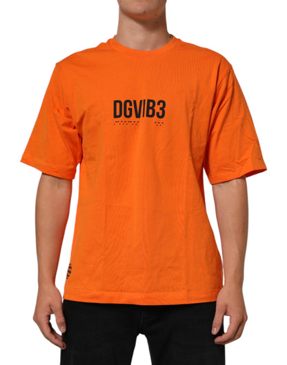 Dolce & Gabbana Orange DGVIB3 Crew Neck Short Sleeves T-shirt