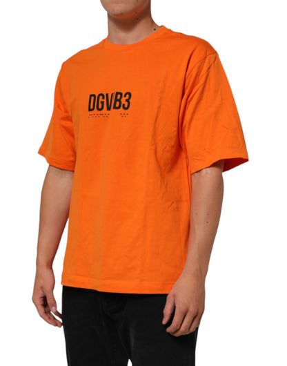 Dolce & Gabbana Orange DGVIB3 Crew Neck Short Sleeves T-shirt