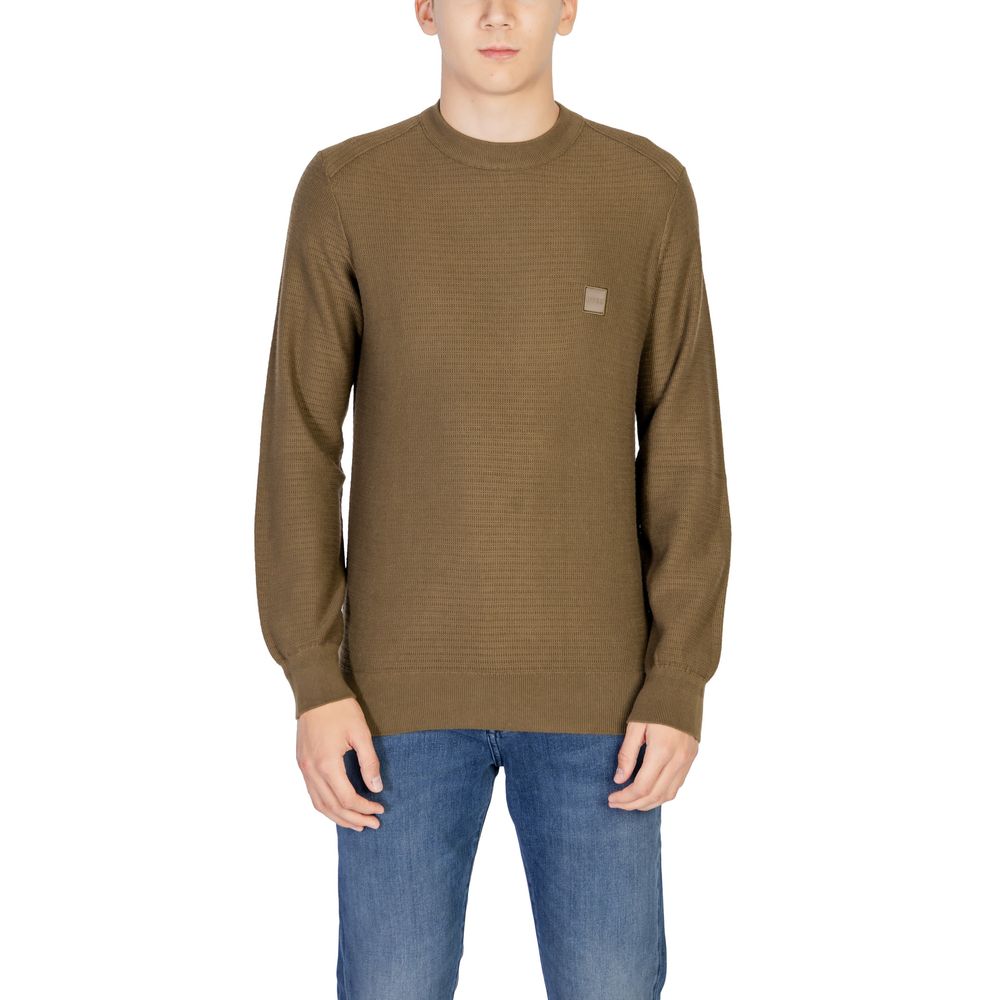 Hugo Boss Green Cotton Sweatshirt