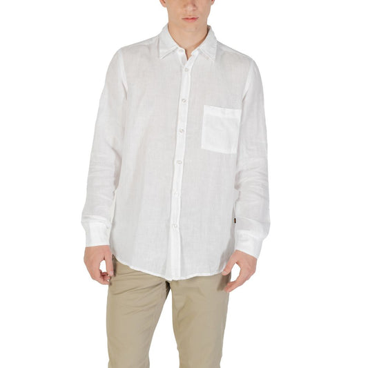 Hugo Boss White Linen Dress Shirt