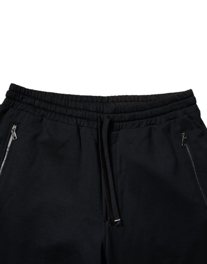 Dolce & Gabbana Blue Cotton Jogger Jogging Men Trouser Pants