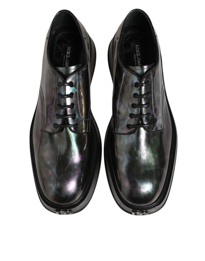 Dolce & Gabbana Multicolor Leather Lace-up Men Formal Derby Shoes