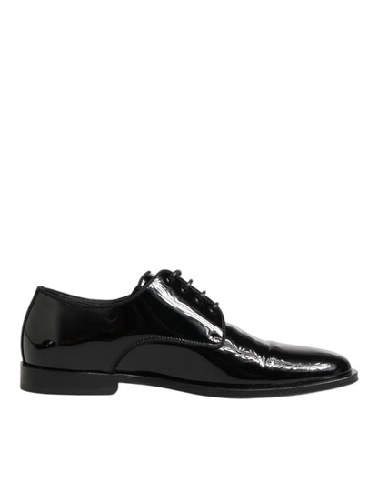 Dolce & Gabbana Black Leather Lace Up Derby Formal Dress Shoes