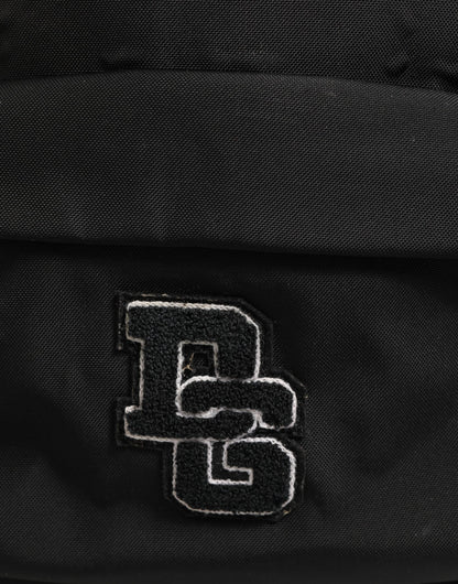 Dolce & Gabbana Black Nylon DG Patch School Travel Backpack Borse Bag