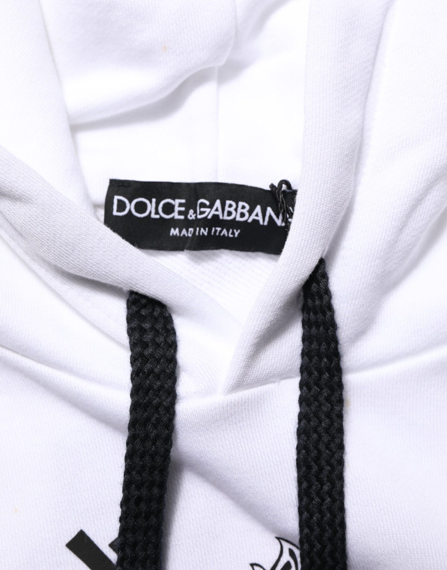 Dolce & Gabbana White Sacred Heart Hooded Sweatshirt Sweater