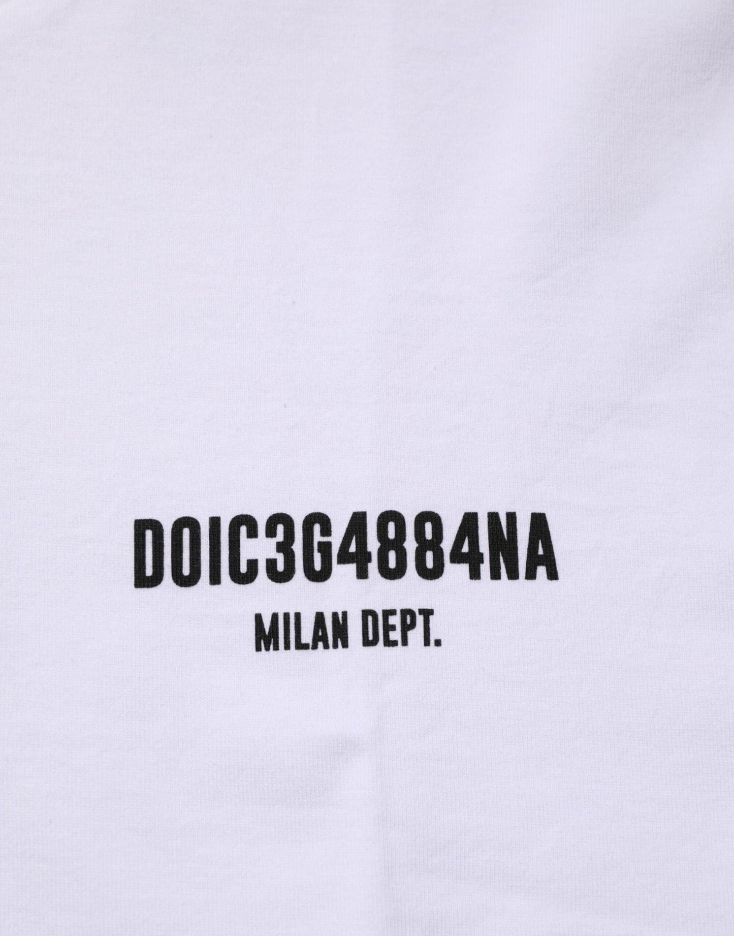 Dolce & Gabbana White Cotton Logo Print Crew Neck T-shirt