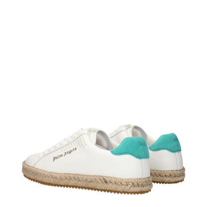 Palm Angels White Leather Low Tops