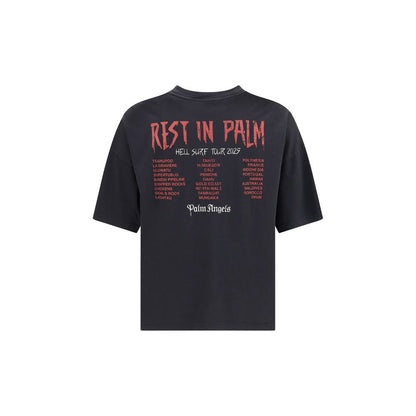 Palm Angels Black Cotton T-Shirt