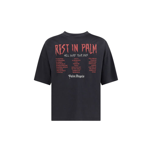 Palm Angels Black Cotton T-Shirt