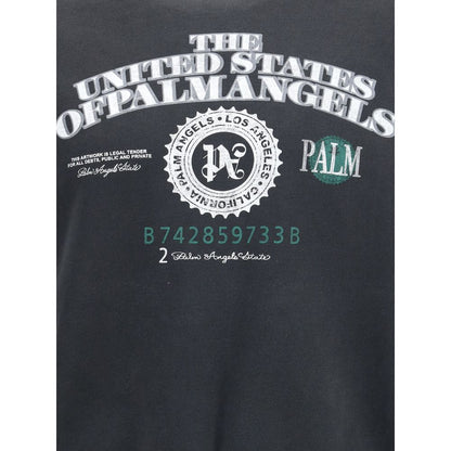 Palm Angels Black Cotton Sweatshirt